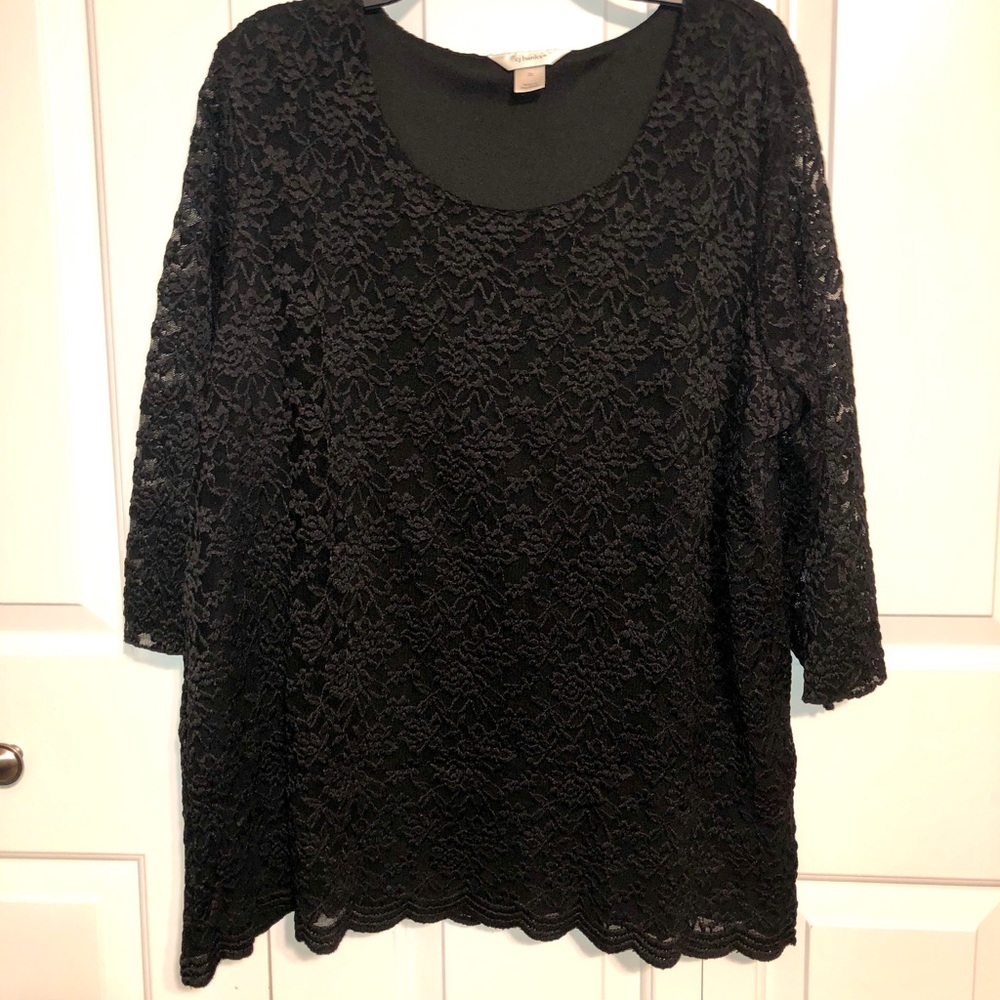 NWOT Black Lace Plus Size Blouse